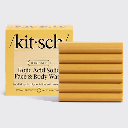 KITSCH Kojic Acid Bar for Hyperpigmentation & Dark Spots — hero product shot — Infused with kojic acid to help brighten your skin for an even-looking complexion — formulated to help your skin glow from within by fading the look of dark spots and hyperpigmentation