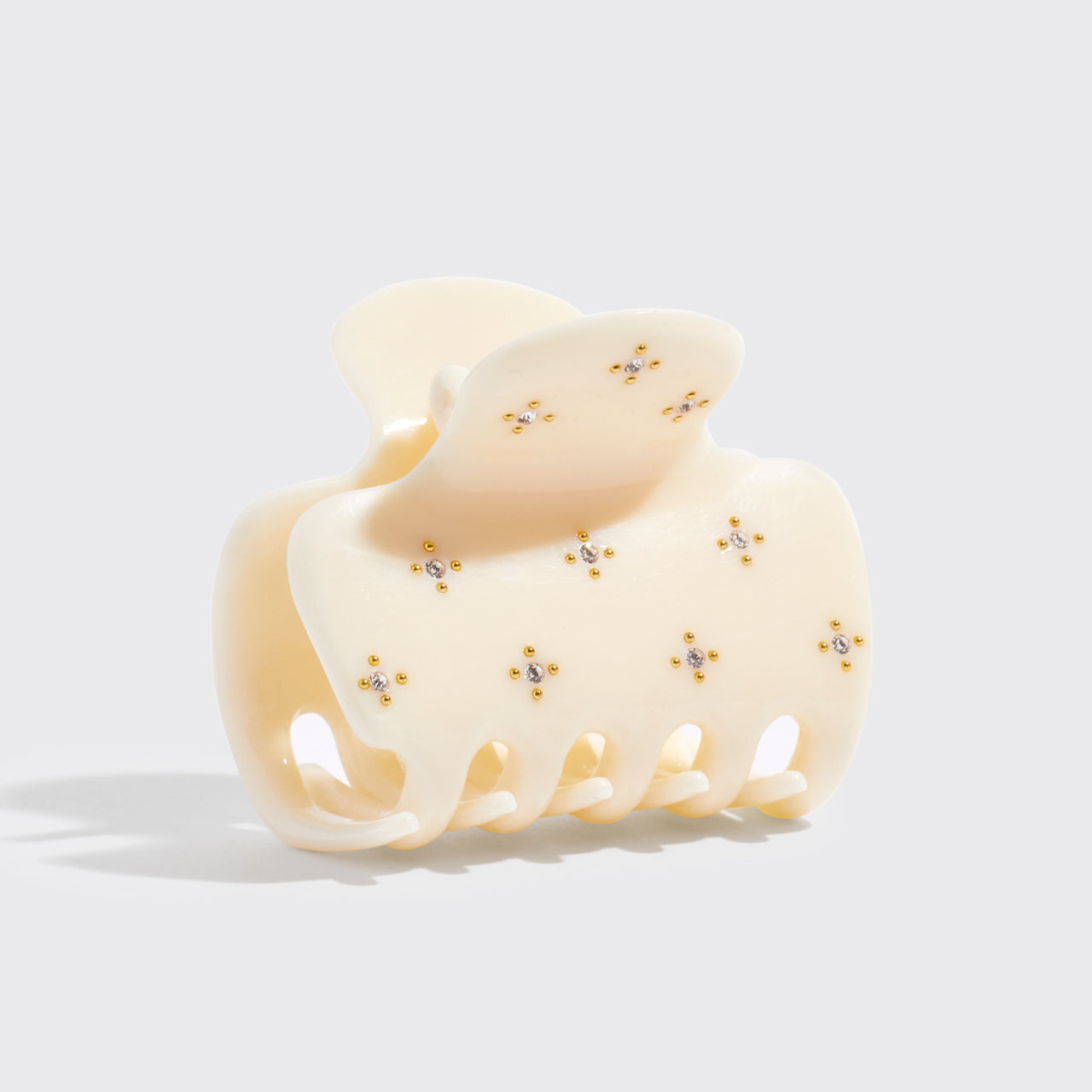 KITSCH Ivory Rhinestone Cloud Claw Clip - on-model lifestyle #2