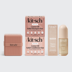 KITSCH Haircare To-Go Bundle — hero product shot — customizable shampoo and conditioner bars with 2-compartment travel case — perfect for travel